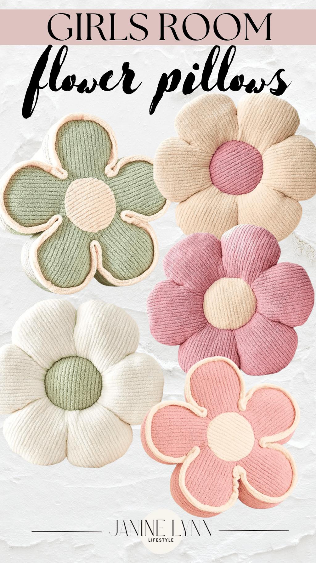 Girls Floral Pillows